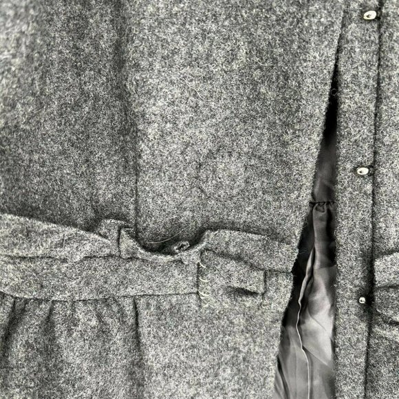 Ritsuko Shirahama Balloon Sleeve Wool Blend Lined Jacket Women's 1 Small Gray - Picture 6 of 9